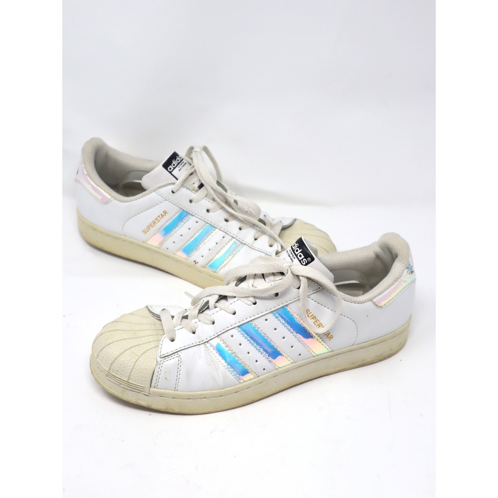 White Sneaker 8.5 Adidas Mens Superstar Holographic Iridescent AQ6278 Unisex